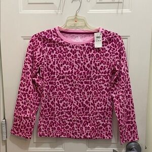 EPIC THREADS: Girl’s Size XL Pink Leopard Print Kids Long Sleeve Shirt